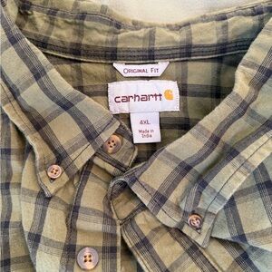 Carhartt Olive and Navy Checkered Shirt